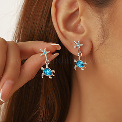 Серьги-гвоздики со стразами из сплава&nbsp;FS-WG4B530-01