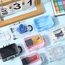 8 шт. 8-х цветные пластиковые коробки для хранения конфет в форме сумки на колесиках&nbsp;AJEW-SP0002-62