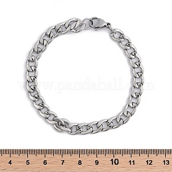 Anlaufgeschützte Unisex-Armbänder aus 304 Edelstahl mit Panzerkette/gedrehter Kette&nbsp;X-STAS-D0002-40P