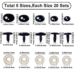 100 набор из 5-х овальных пластиковых насадок на винты безопасности DOLL-GF0001-03