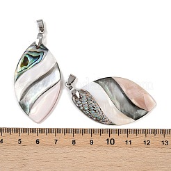 Подвески из натуральной ракушки-абалона&nbsp;SSHEL-B003-06P-01