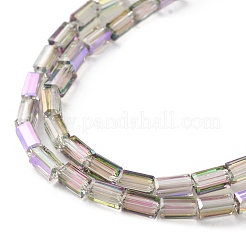 Chapelets de perles en verre transparent électrolytique&nbsp;EGLA-H106-01A-HR01