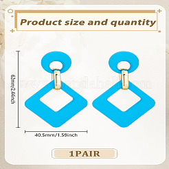 1 пара акриловых висячих сережек-гвоздиков&nbsp;EJEW-LP0007-121