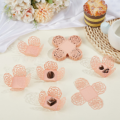 50 шт. бумажные коробки для упаковки конфет с изображением цветка розы&nbsp;CON-OC0001-78B