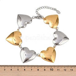 Браслеты из нержавеющей стали 304 с подвесками и звеньями BJEW-C111-03GP