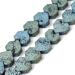 Brins de perles de pierre de lave naturelle galvanisées&nbsp;G-K388-04B-03