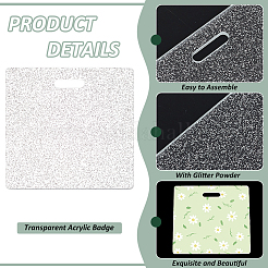 Прозрачный акриловый значок AJEW-WH0554-47A-01