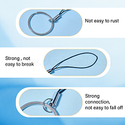 96 шт. 8-цветные кольца для мобильного телефона из сплава и нейлона&nbsp;AJEW-GL0002-81