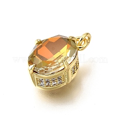 Латунь стекло амулеты KK-V011-34G