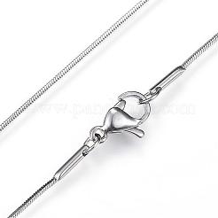 Не тускнеющие ожерелья из нержавеющей стали 304 в виде змеи NJEW-D285-36P