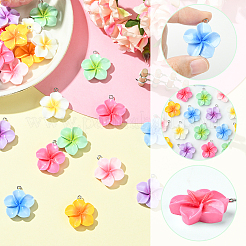 28 шт. 7 цвета непрозрачные подвески из смолы&nbsp;FIND-SC0019-46