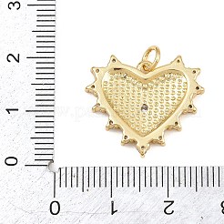 Pendenti in zirconi cubici trasparenti in micro pavè di ottone&nbsp;KK-L275-71K-G