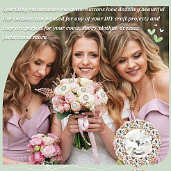 10 шт. пуговицы со стразами из сплава FIND-FG0003-20KCG