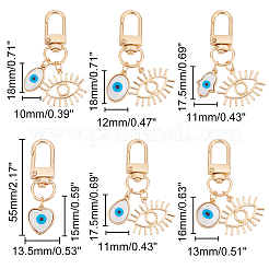 6 шт. 6 стиля подвеска из смолы сглаза украшения для женщин&nbsp;KEYC-AR0001-21