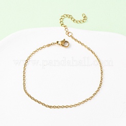 Браслеты-цепочки из нержавеющей стали 304 BJEW-C134-01D-G