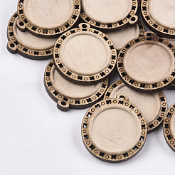 Pendentif cabochon en bois&nbsp;WOOD-S044-10A
