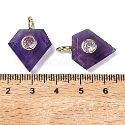 Граненые подвески из натурального аметиста&nbsp;G-F819-03G-04