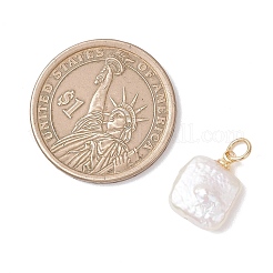 Барочный натуральный нуклеированный жемчуг кеши квадратные подвески&nbsp;PALLOY-JF04967