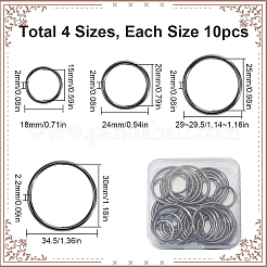 40 шт. 4 стиля соединительных колец из цинкового сплава&nbsp;FIND-SP0002-79B