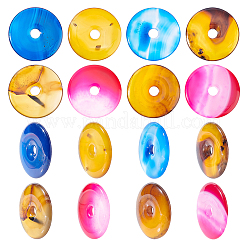 8 шт. подвески из натурального халцедона 4 цветов G-NB0003-93