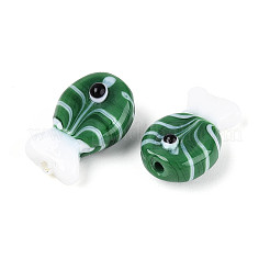 Бусы лэмпворк ручной работы LAMP-N021-41-A10