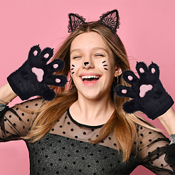 Перчатки из полиэфирного волокна AJEW-WH0816-231A