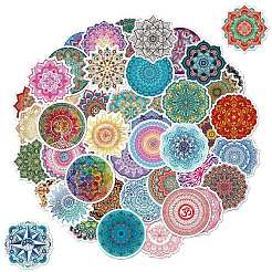 50 Uds etiquetas adhesivas de papel estilo mandala&nbsp;MAND-PW0001-17