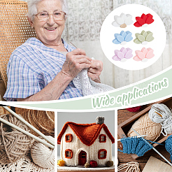 6 шт. 6-х цветные силиконовые бусины лотоса для спиц/ограничители для спиц DIY-NB0010-33