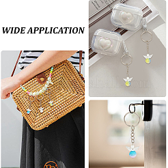 32шт брелок из акрила и сплава 8 цветов с имитацией жемчуга&nbsp;KEYC-ME00006