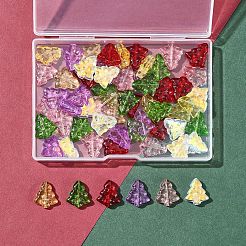 60шт 6 цвета прозрачные стеклянные бусины EGLA-FS0001-44