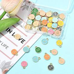 48 шт. 12-цветные подвески из сплава и эмали ENAM-FS0003-98