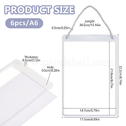 Cartellini dei prezzi cancellabili in pvc con corda&nbsp;CDIS-WH0021-069B-02
