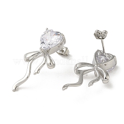 Латунь серьги EJEW-D109-04P