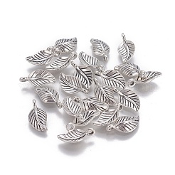 Pendentifs de feuille en alliage de style tibétain &nbsp;TIBEP-1011-AS-LF