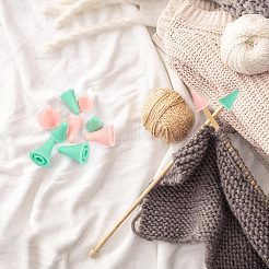 60 шт. 4 резиновых протектора для кончиков спиц DIY-GF0006-62