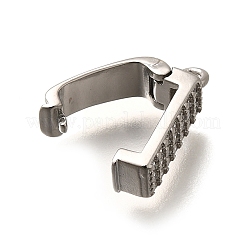 Застежки-кнопки из латуни с микропаве из прозрачного кубического циркония KK-U055-16P