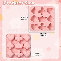 2 шт. силиконовые Молды на тему покера&nbsp;ST-CJ0007-85