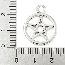 Тибетский стиль кольцо сплава со звездой подвесками&nbsp;TIBEP-Q043-036-RS