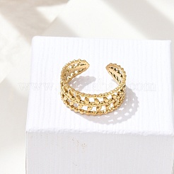 Открытые манжеты из нержавеющей стали 304 для женщин&nbsp;RJEW-Q006-03A-G