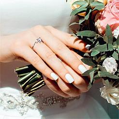 Кольцо с родиевым покрытием 925 пробы JR952A