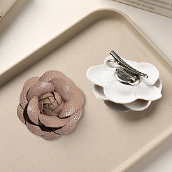 Clips de boucle de chaussure en similicuir avec clip en fer&nbsp;FIND-CL0001-92A