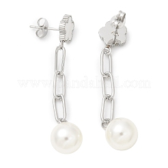 Серьги-гвоздики в форме цветка из нержавеющей стали 304 EJEW-C096-54P