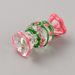 Прозрачного акрилового Европейский бисером&nbsp;TACR-TAC0006-03D