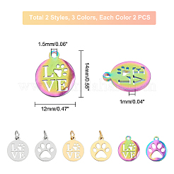 12 шт. 6 подвески из нержавеющей стали 201 и 304&nbsp;STAS-DC0001-58