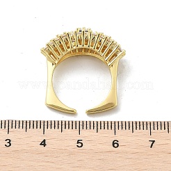 Манжеты из латуни с микро паве кубический цирконий для женщин&nbsp;RJEW-S401-02G