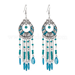 Orecchini pendenti in lega di resina in stile tibetano&nbsp;FS-WG46048-03