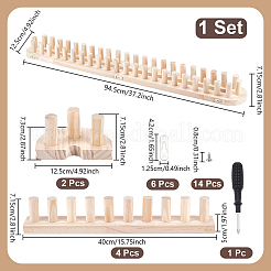 Telar de madera maciza para tejer mantas&nbsp;AJEW-WH0880-31B