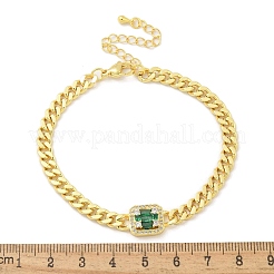 Латунь микро проложить кубические циркониевые браслеты&nbsp;LS-BJEW-S158-05G