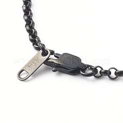 Colliers à chaîne rolo en acier inoxydable 304&nbsp;NJEW-JN03568-02