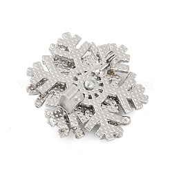 Вращающиеся броши из сплава снежинок со стразами для одежды рюкзака&nbsp;LS-PALLOY-D361-11G